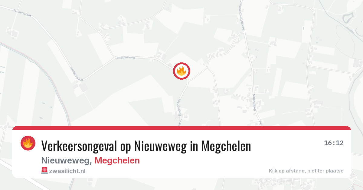 Verkeersongeval op Nieuweweg in Megchelen — 17 jun 2026