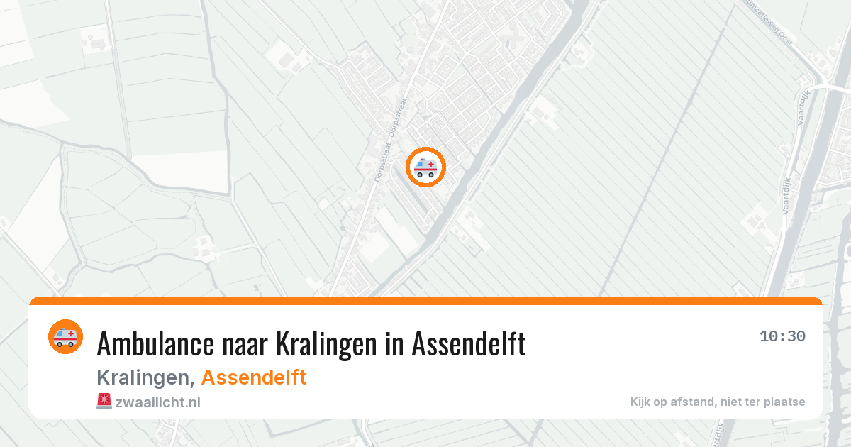Ambulance naar Kralingen in Assendelft — 28 feb 2026