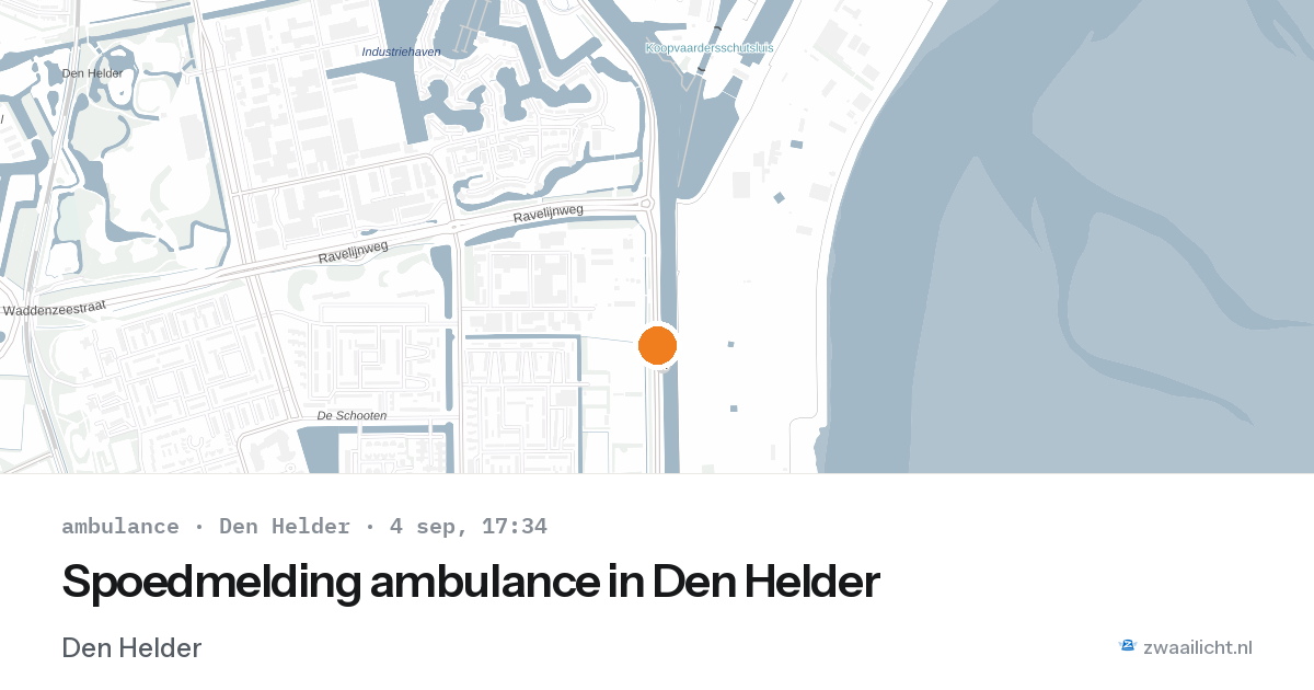 Spoedmelding ambulance in Den Helder — 4 sep 2026