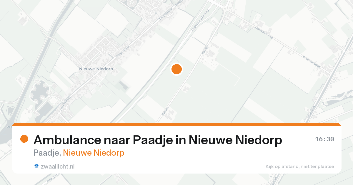 Ambulance naar Paadje in Nieuwe Niedorp — 16 aug 2026