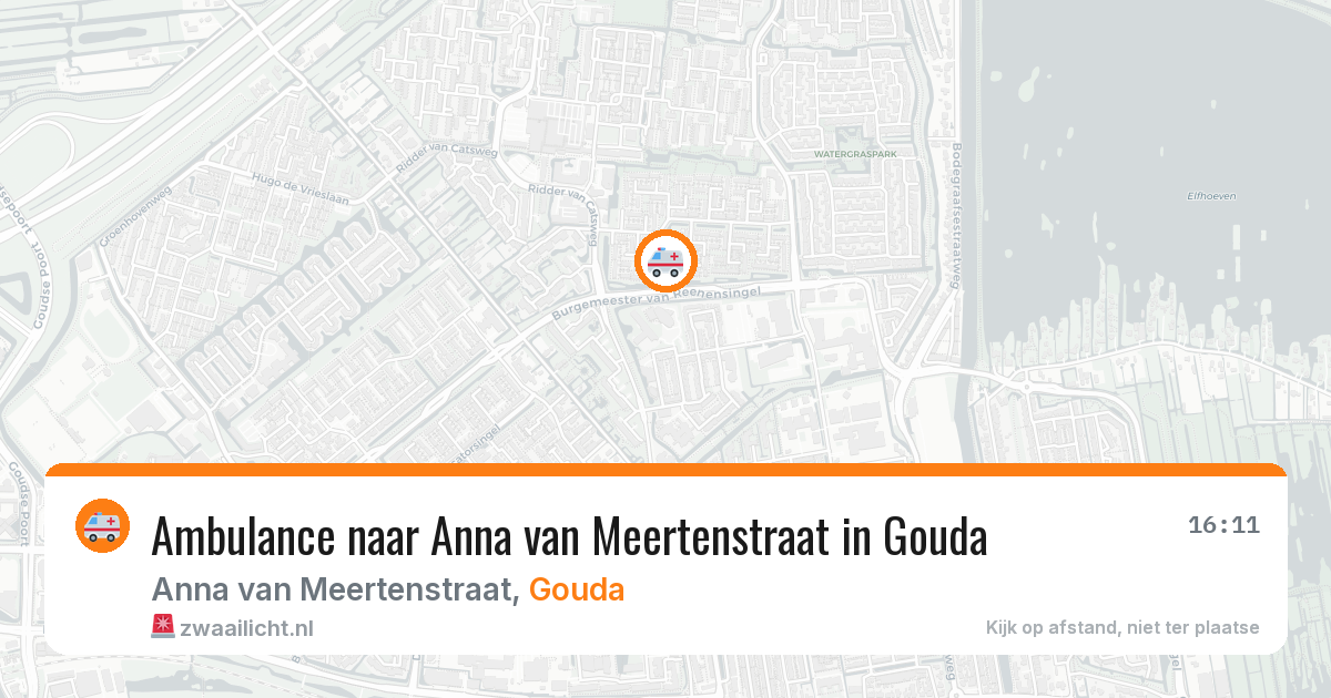 Ambulance naar Anna van Meertenstraat in Gouda — 11 jun 2026