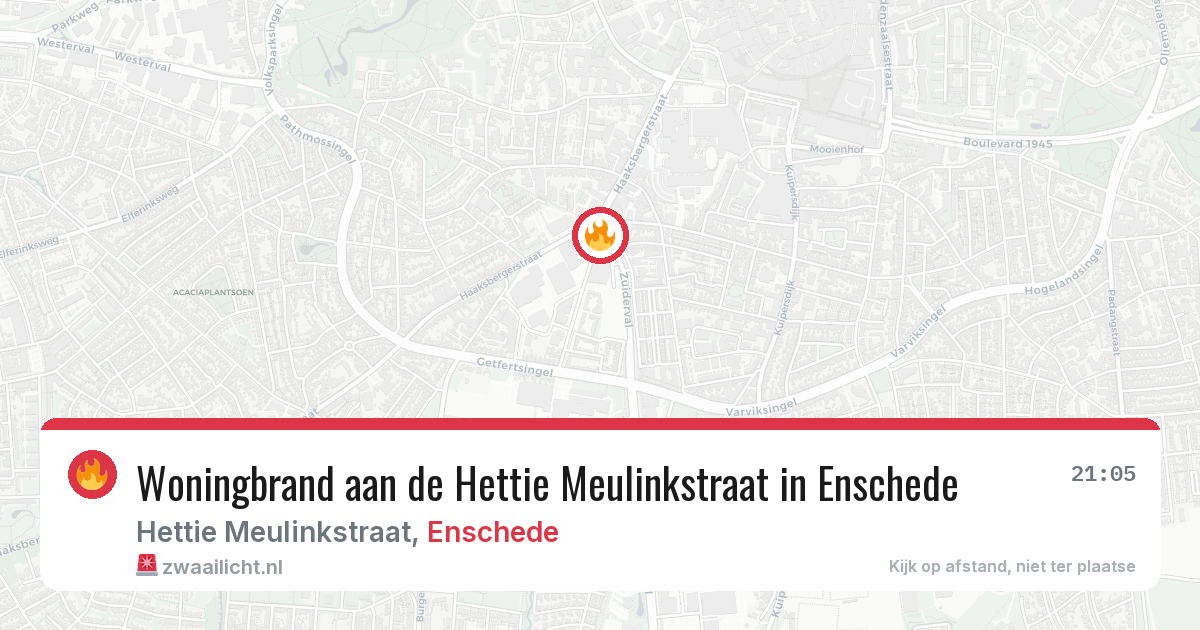 Woningbrand aan de Hettie Meulinkstraat in Enschede — 1 mei 2026