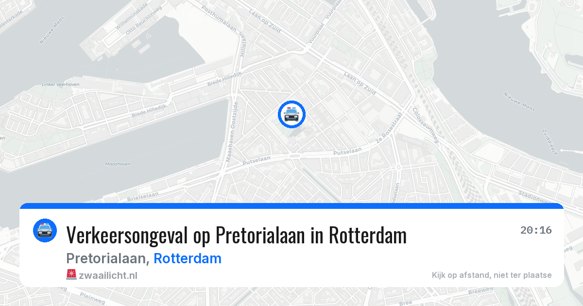 Verkeersongeval op Pretorialaan in Rotterdam — 3 jul 2026