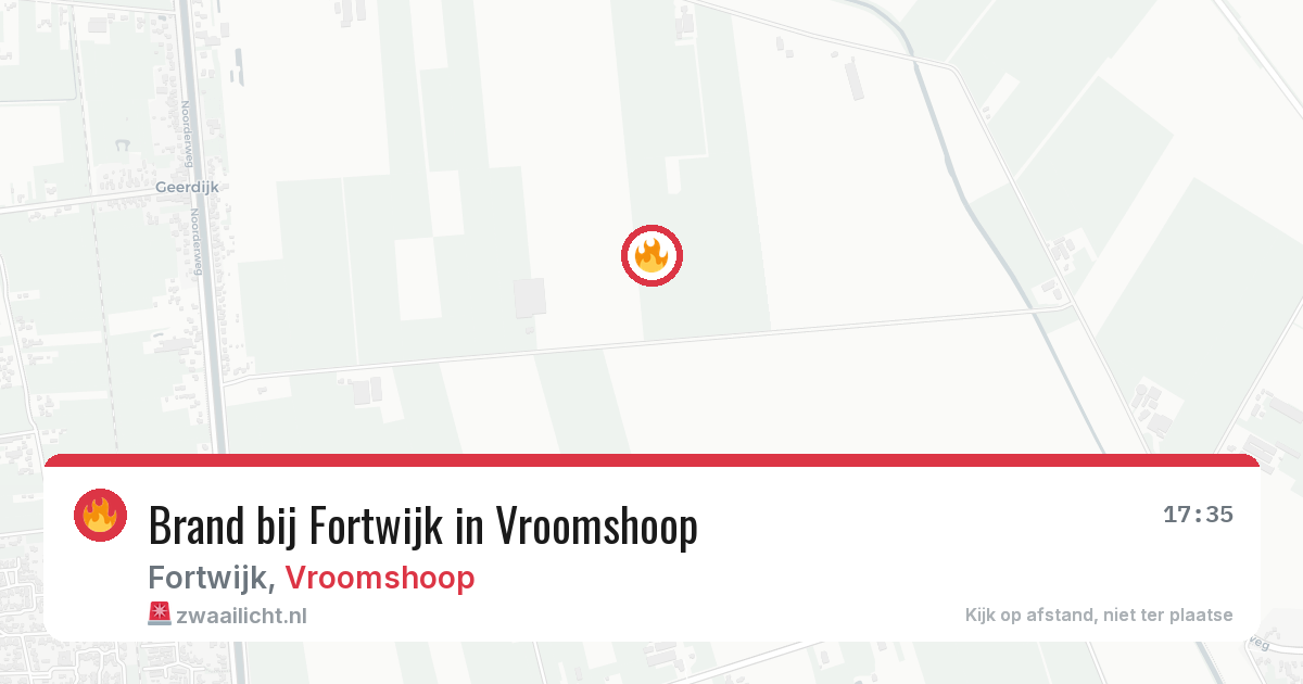 Brand bij Fortwijk in Vroomshoop — 28 mei 2026