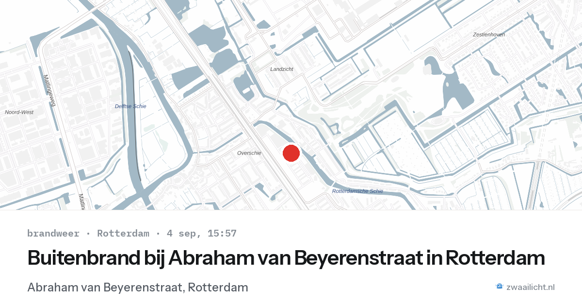 Buitenbrand bij Abraham van Beyerenstraat in Rotterdam — 4 sep 2026