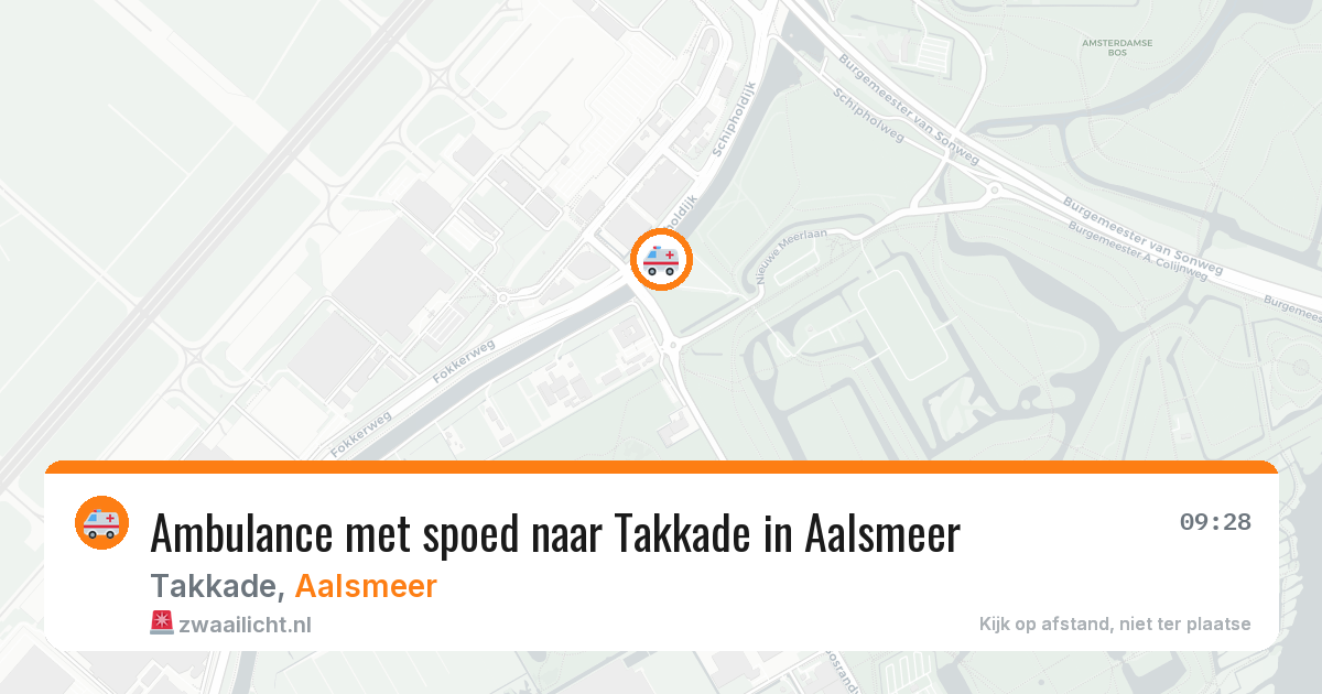 Ambulance met spoed naar Takkade in Aalsmeer — 12 jun 2026