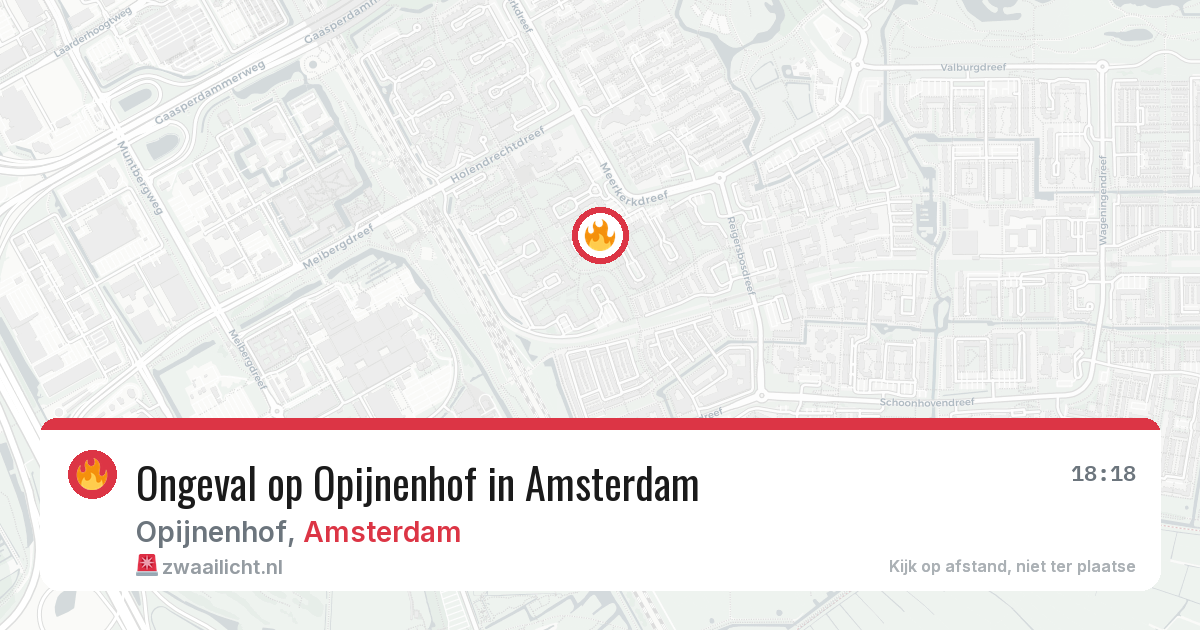 Ongeval op Opijnenhof in Amsterdam — 28 mrt 2026