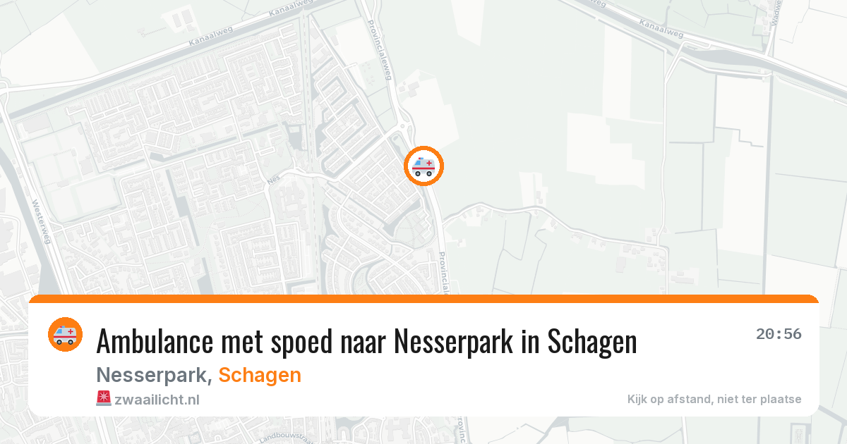 Ambulance met spoed naar Nesserpark in Schagen — 10 jun 2026