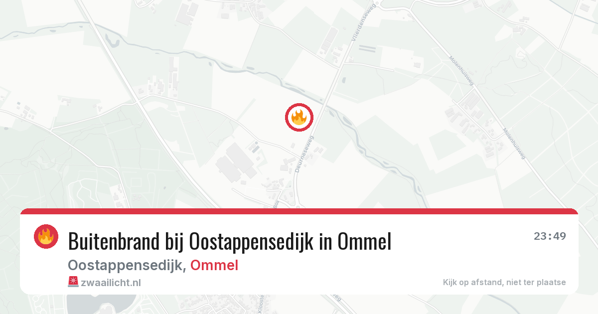 Buitenbrand bij Oostappensedijk in Ommel — 8 jun 2026