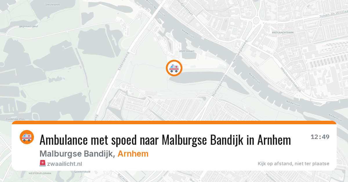Ambulance met spoed naar Malburgse Bandijk in Arnhem — 4 mrt 2026