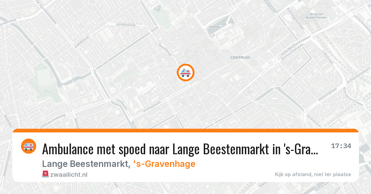 Ambulance met spoed naar Lange Beestenmarkt in 's-Gravenhage — 18 jan 2026