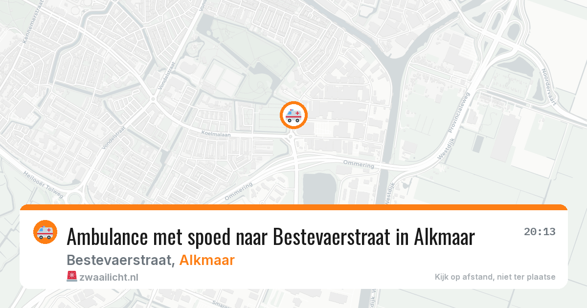 Ambulance met spoed naar Bestevaerstraat in Alkmaar — 30 mei 2026