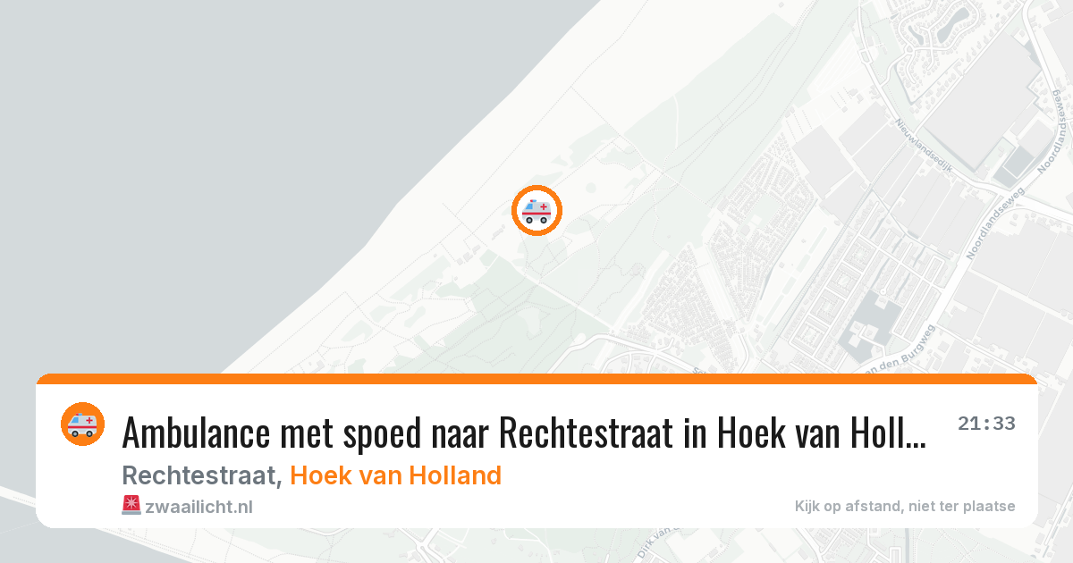 Ambulance met spoed naar Rechtestraat in Hoek van Holland — 12 aug 2026