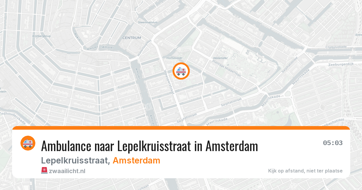 Ambulance naar Lepelkruisstraat in Amsterdam — 6 aug 2026