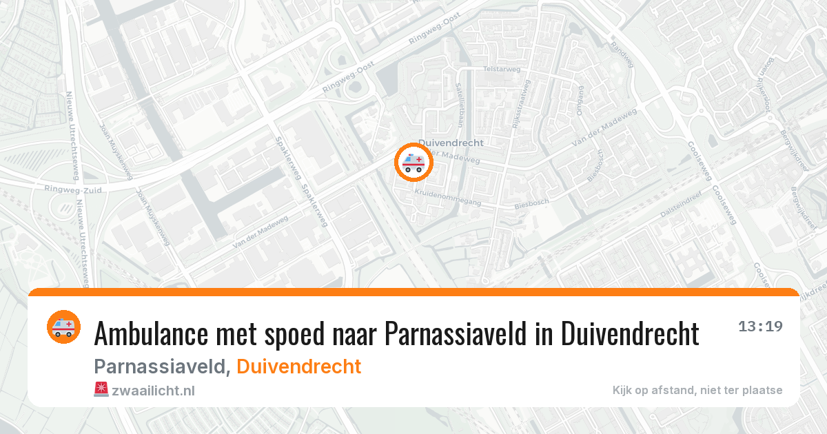 Ambulance met spoed naar Parnassiaveld in Duivendrecht — 11 jun 2026