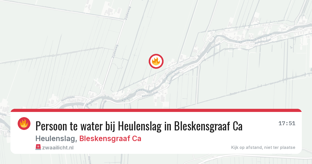 Persoon te water bij Heulenslag in Bleskensgraaf Ca — 16 jul 2026