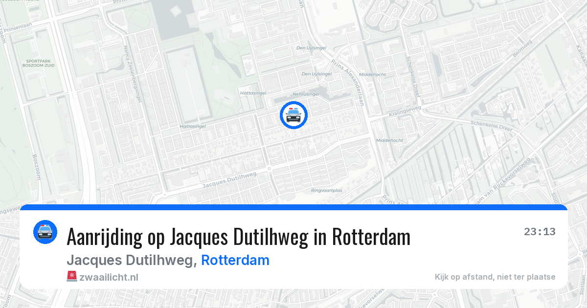Aanrijding op Jacques Dutilhweg in Rotterdam — 1 apr 2026