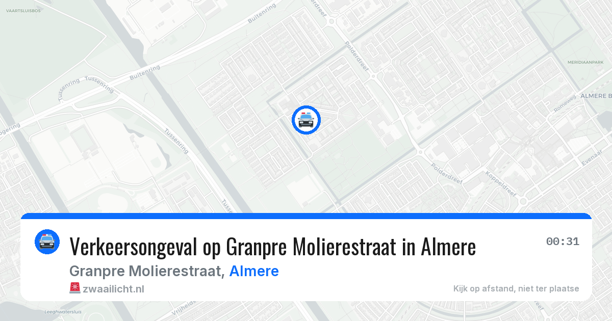 Verkeersongeval op Granpre Molierestraat in Almere — 16 jun 2026