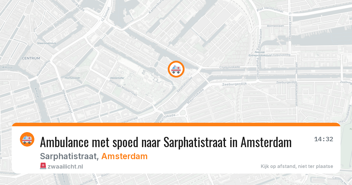 Ambulance met spoed naar Sarphatistraat in Amsterdam — 17 jun 2026