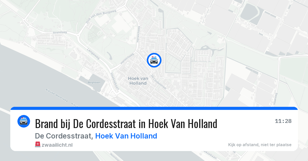 Brand bij De Cordesstraat in Hoek Van Holland — 29 apr 2026