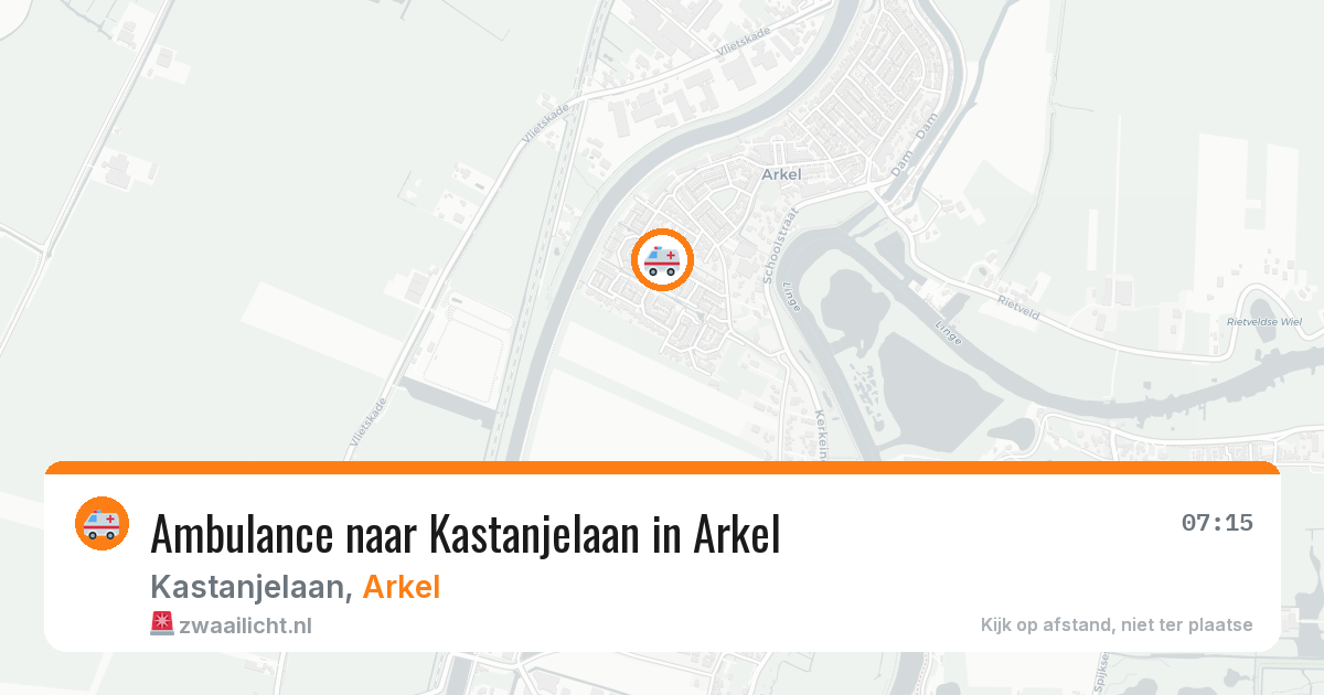 Ambulance naar Kastanjelaan in Arkel — 9 feb 2026