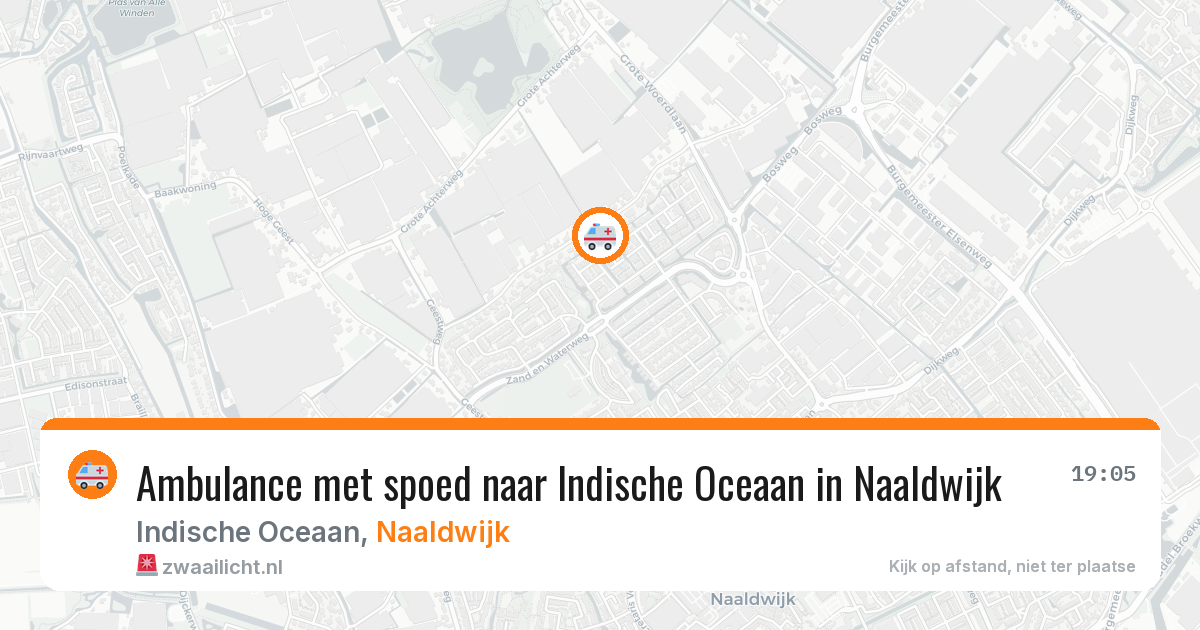 Ambulance met spoed naar Indische Oceaan in Naaldwijk — 14 mei 2026