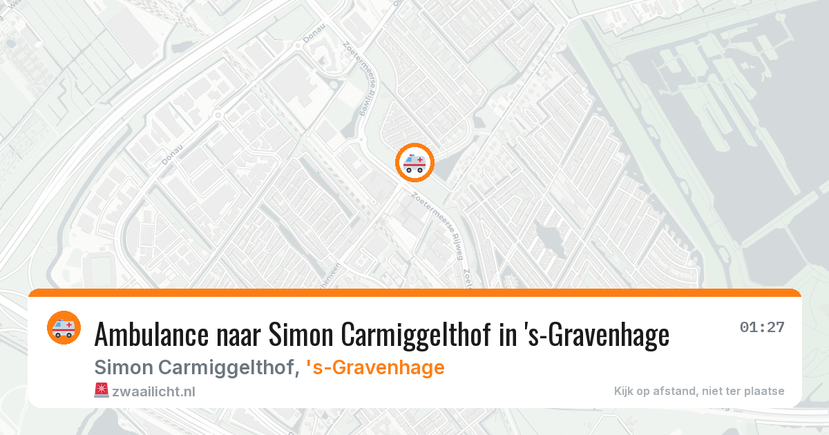 Ambulance naar Simon Carmiggelthof in 's-Gravenhage — 2 aug 2026