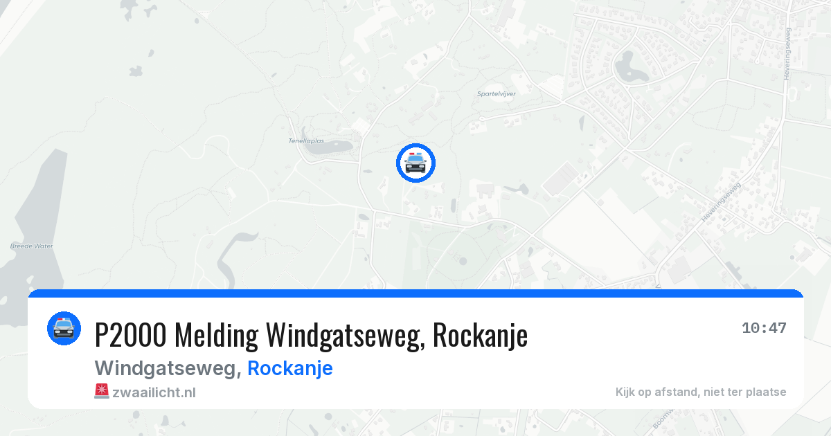 P2000 Melding Windgatseweg, Rockanje — 1 aug 2026