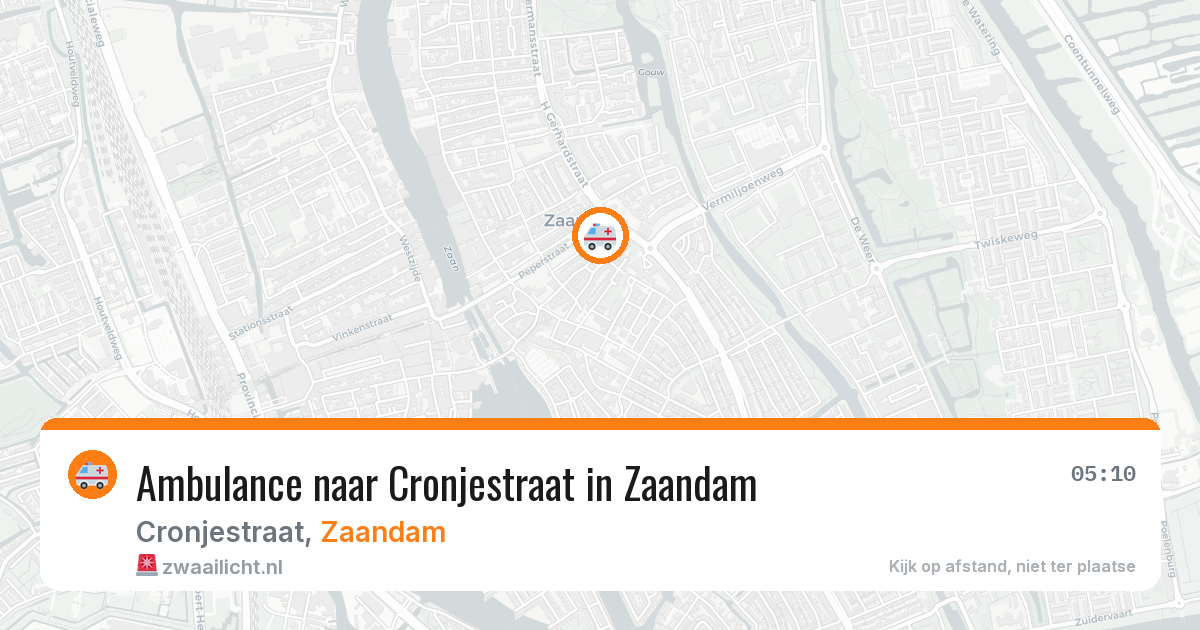 Ambulance naar Cronjestraat in Zaandam — 22 mrt 2026
