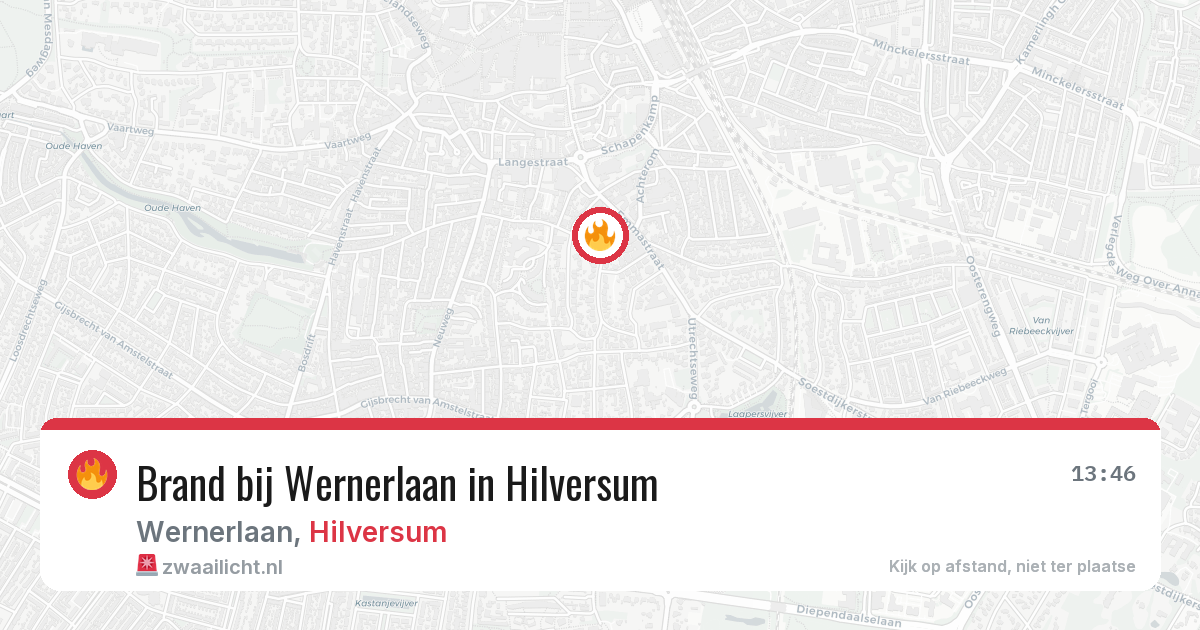 Brand bij Wernerlaan in Hilversum — 27 jul 2026