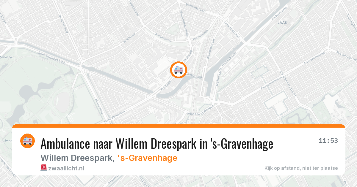 Ambulance naar Willem Dreespark in 's-Gravenhage — 16 mei 2026