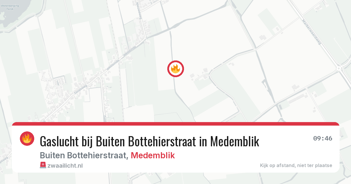 Gaslucht bij Buiten Bottehierstraat in Medemblik — 6 mei 2026