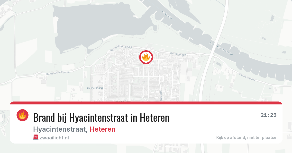 Brand bij Hyacintenstraat in Heteren — 13 aug 2026