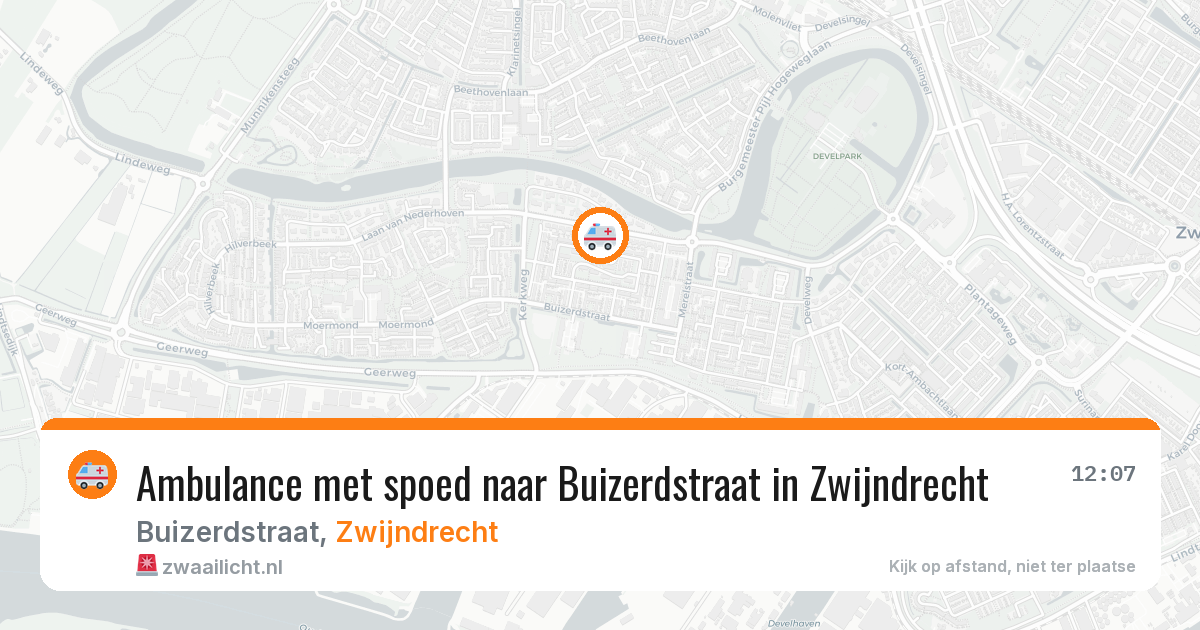 Ambulance met spoed naar Buizerdstraat in Zwijndrecht — 15 mei 2026