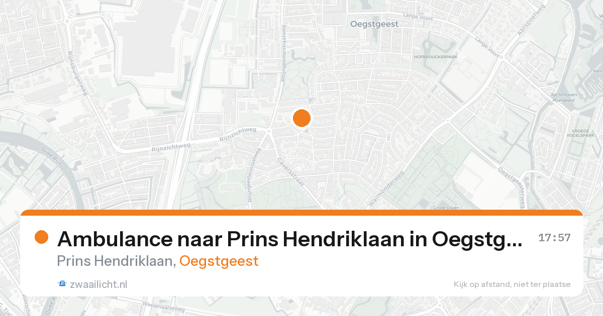 Ambulance naar Prins Hendriklaan in Oegstgeest — 26 mei 2026