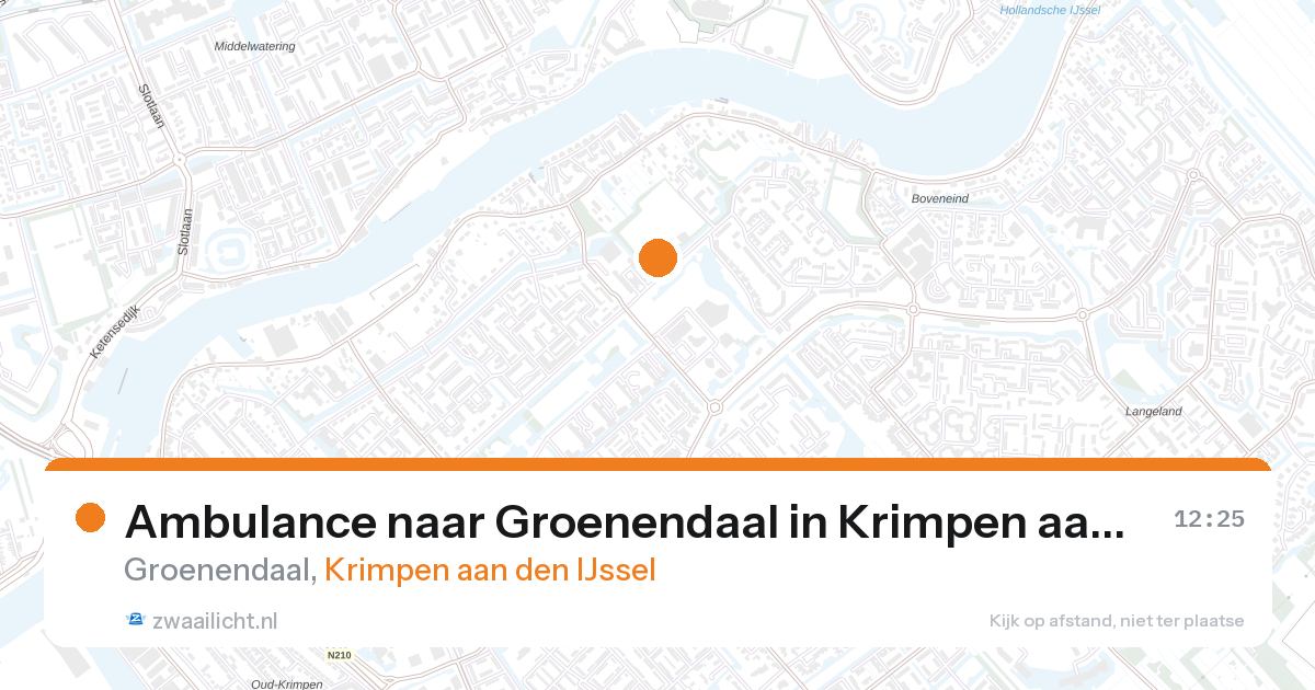 Ambulance naar Groenendaal in Krimpen aan den IJssel — 17 jul 2026