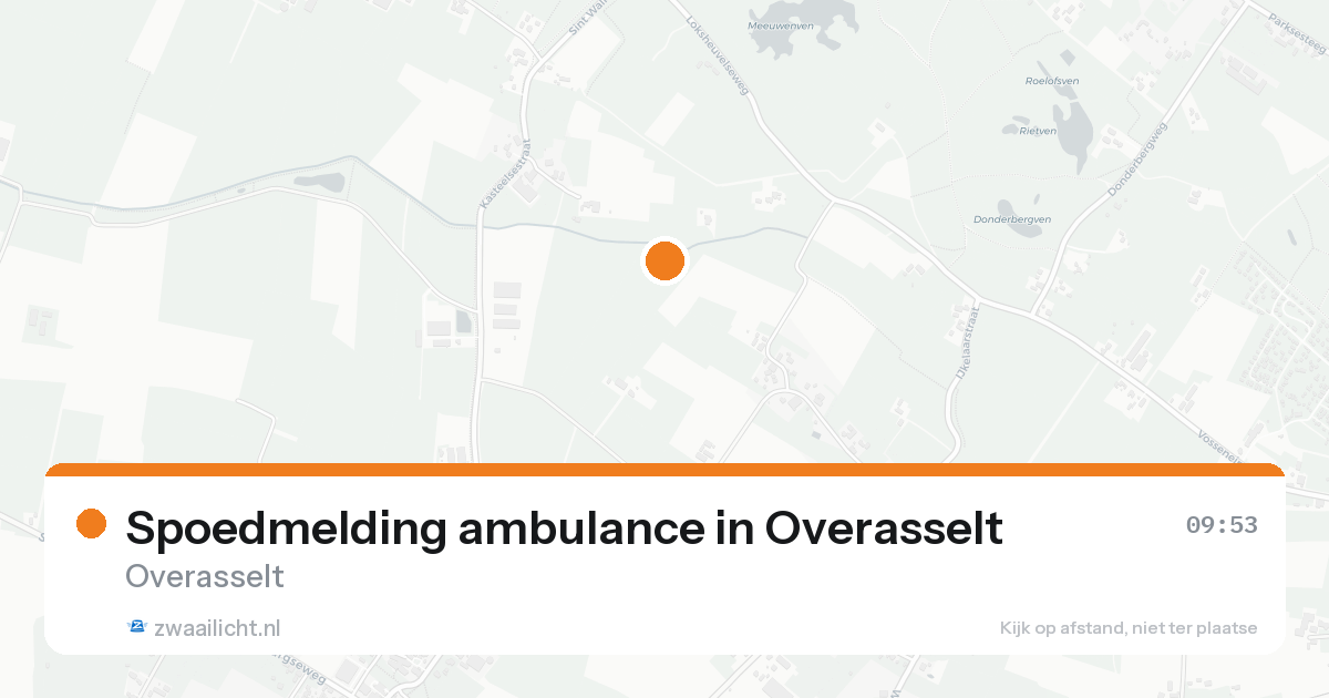 Spoedmelding ambulance in Overasselt — 18 aug 2026