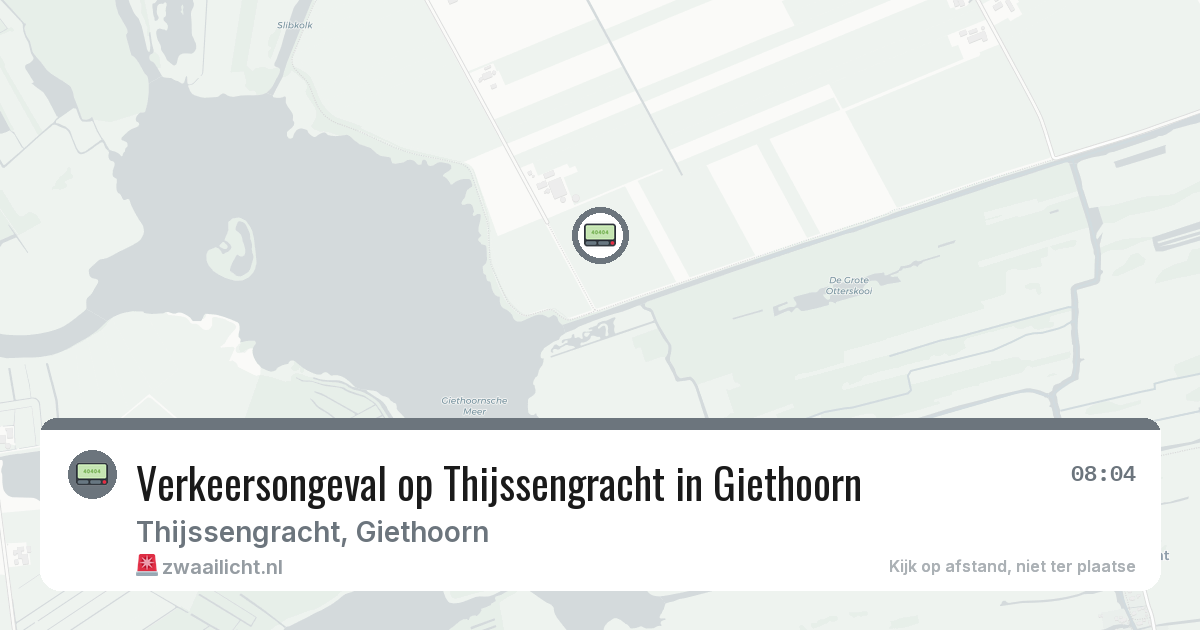 Verkeersongeval op Thijssengracht in Giethoorn — 29 jan 2026
