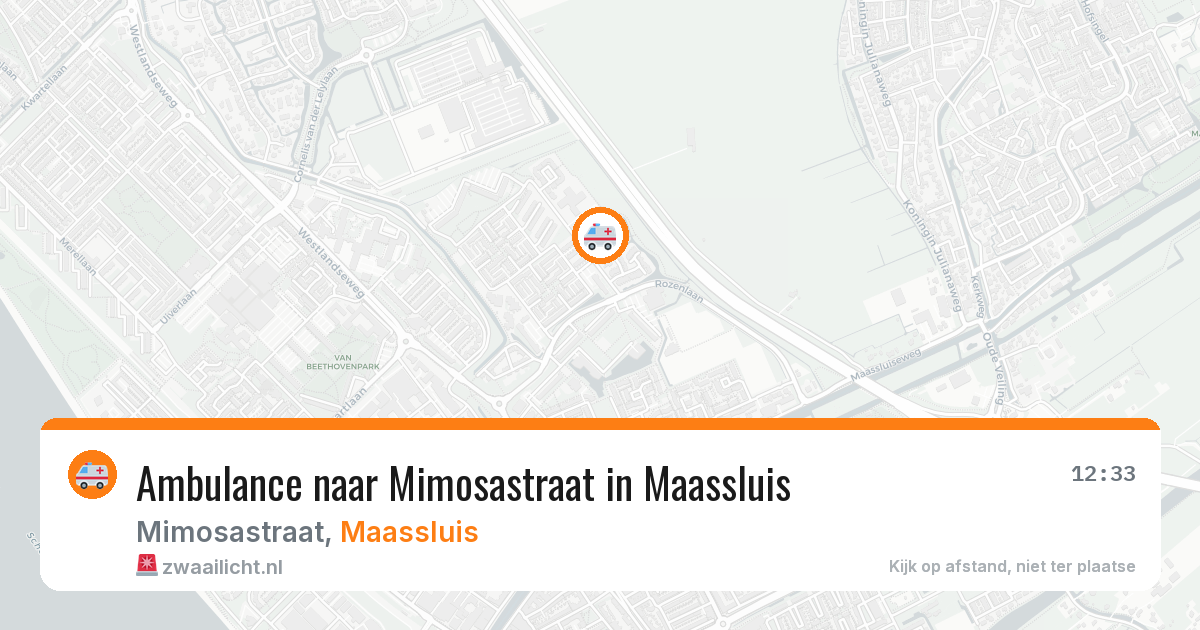 Ambulance naar Mimosastraat in Maassluis — 20 apr 2026