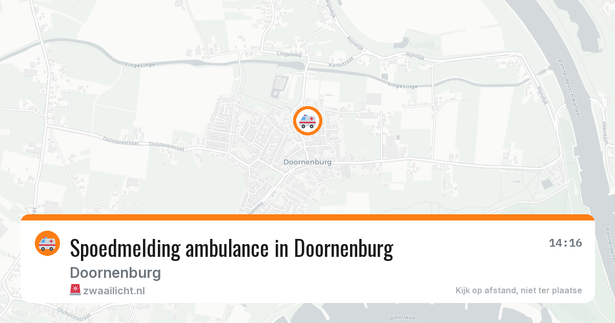 Spoedmelding ambulance in Doornenburg — 20 mei 2026