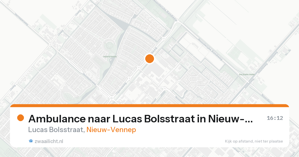 Ambulance naar Lucas Bolsstraat in Nieuw-Vennep — 19 aug 2026