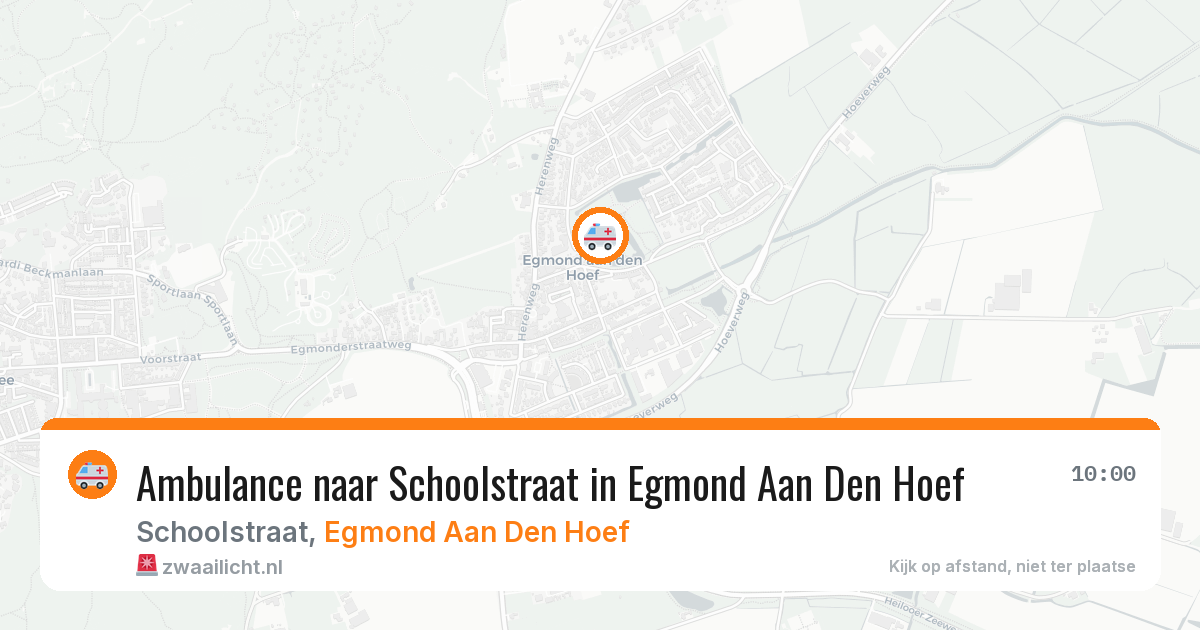 Ambulance naar Schoolstraat in Egmond Aan Den Hoef — 16 jul 2026