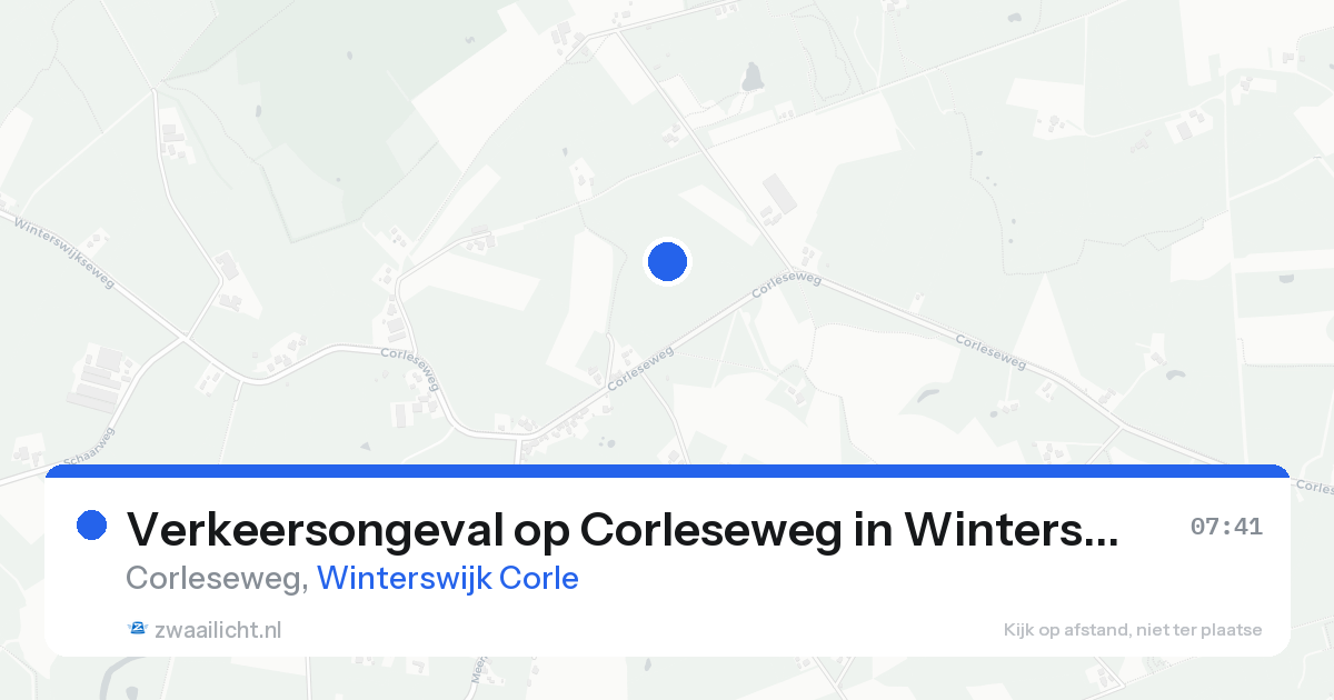 Verkeersongeval op Corleseweg in Winterswijk Corle — 18 aug 2026