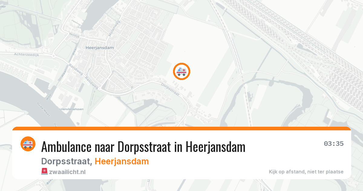 Ambulance naar Dorpsstraat in Heerjansdam — 9 aug 2026