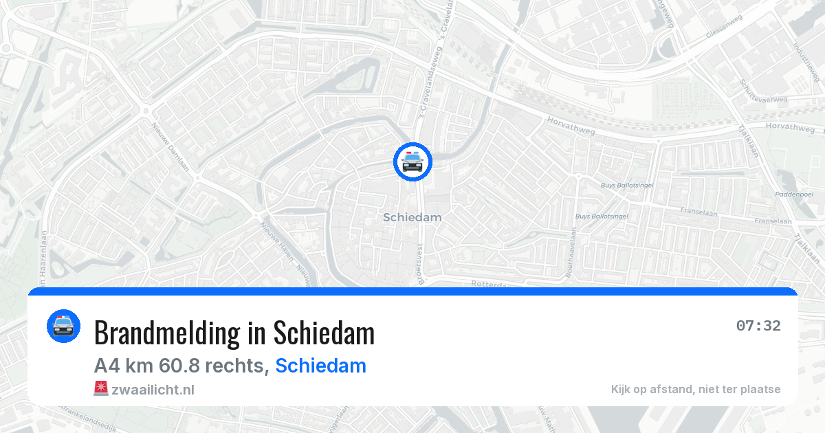 Brandmelding in Schiedam — 11 apr 2026