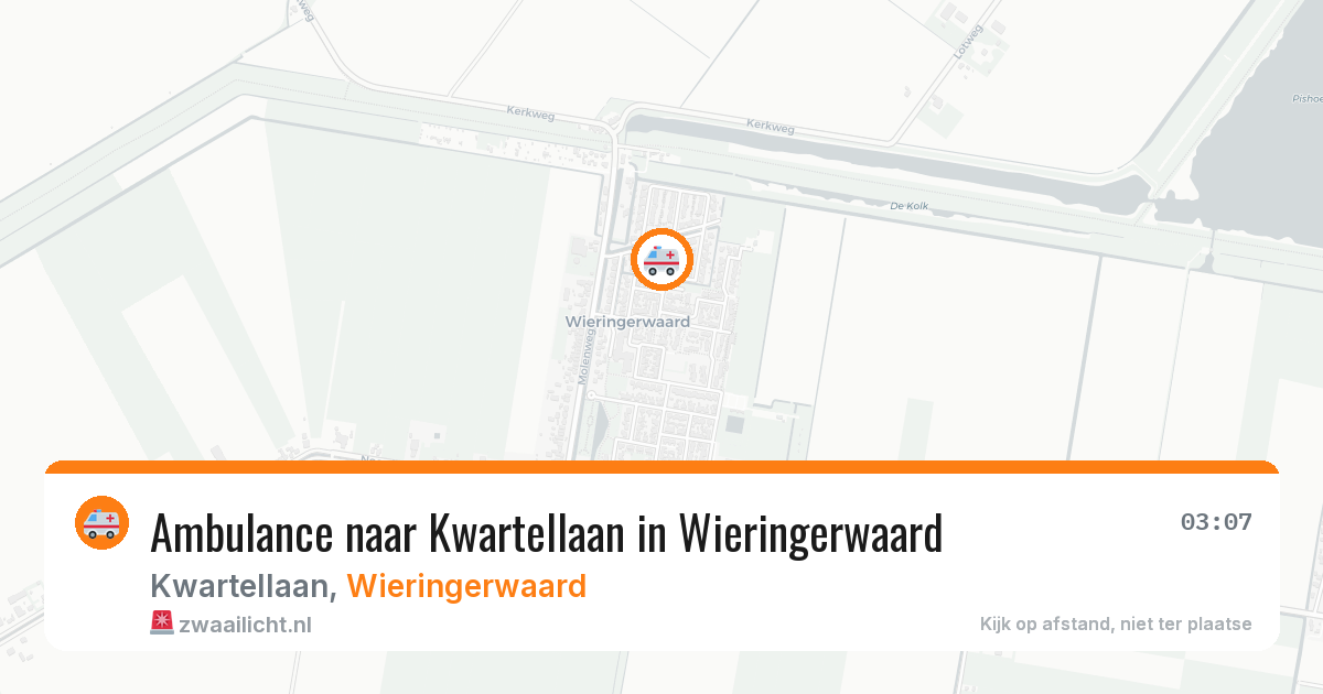 Ambulance naar Kwartellaan in Wieringerwaard — 27 jul 2026