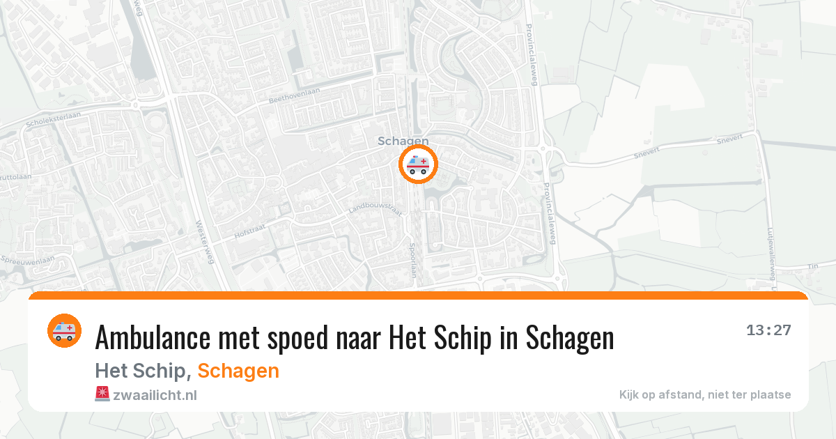 Ambulance met spoed naar Het Schip in Schagen — 19 mrt 2026