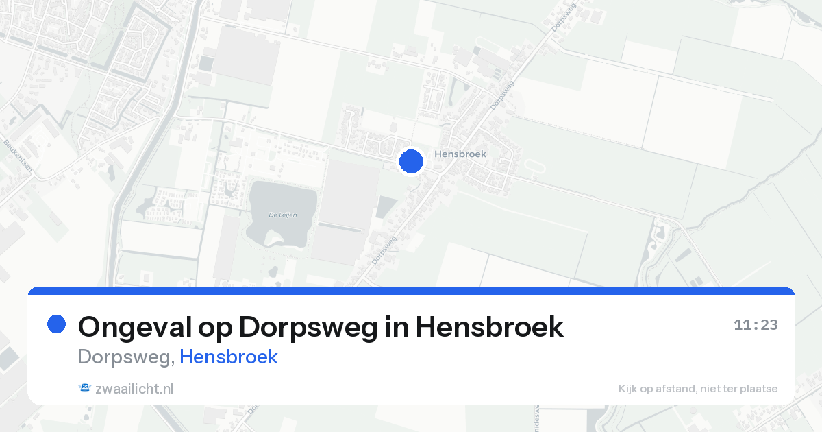 Ongeval op Dorpsweg in Hensbroek — 15 aug 2026