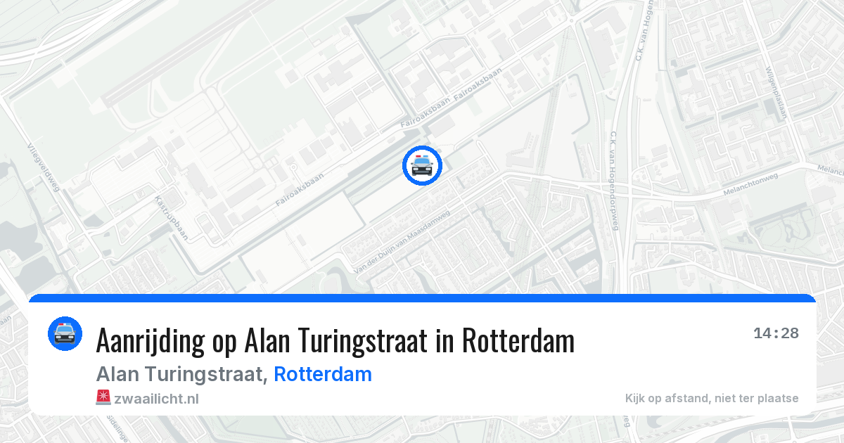 Aanrijding op Alan Turingstraat in Rotterdam — 10 jul 2026