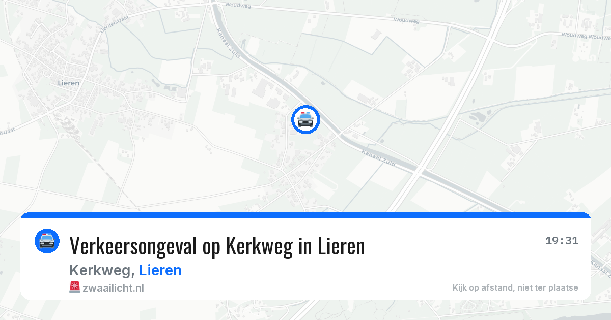 Verkeersongeval op Kerkweg in Lieren — 7 jul 2026